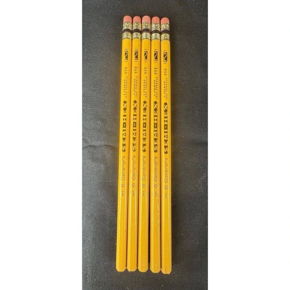 Vintage Lot 14 Of Unsharpened Pencils General's Semi-Hex Columbus 1492 Teddy Bea